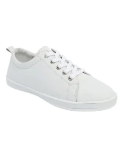 Waffle Sneaker In White Leather