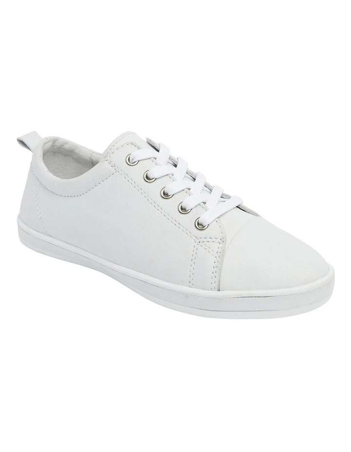 Waffle Sneaker In White Leather 1 Waffle Sneaker In White Leather