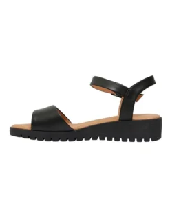 Georgie Sandals In Black Leather 9 Georgie Sandals In Black Leather -Myer Clothing Shop 831009610 3 720x928