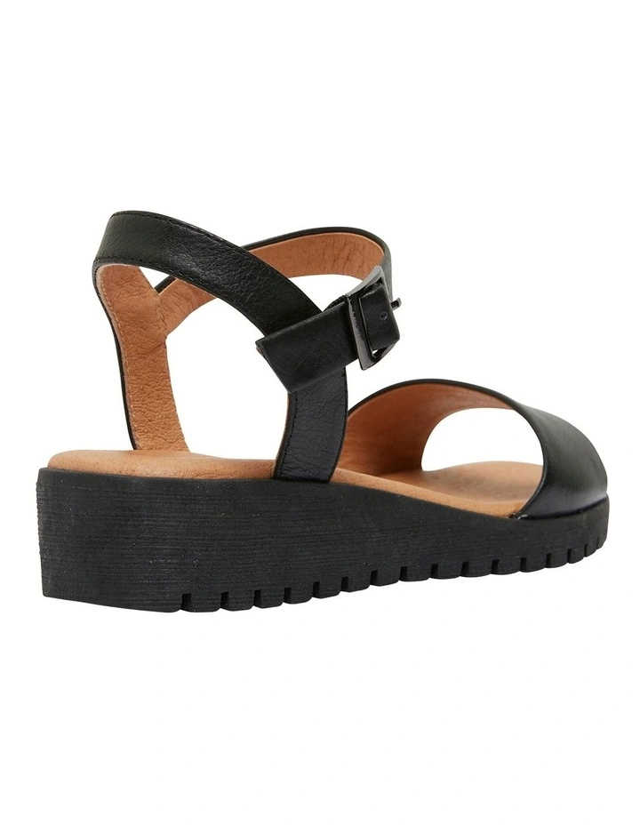 Georgie Sandals In Black Leather 4 Georgie Sandals In Black Leather - Image 4