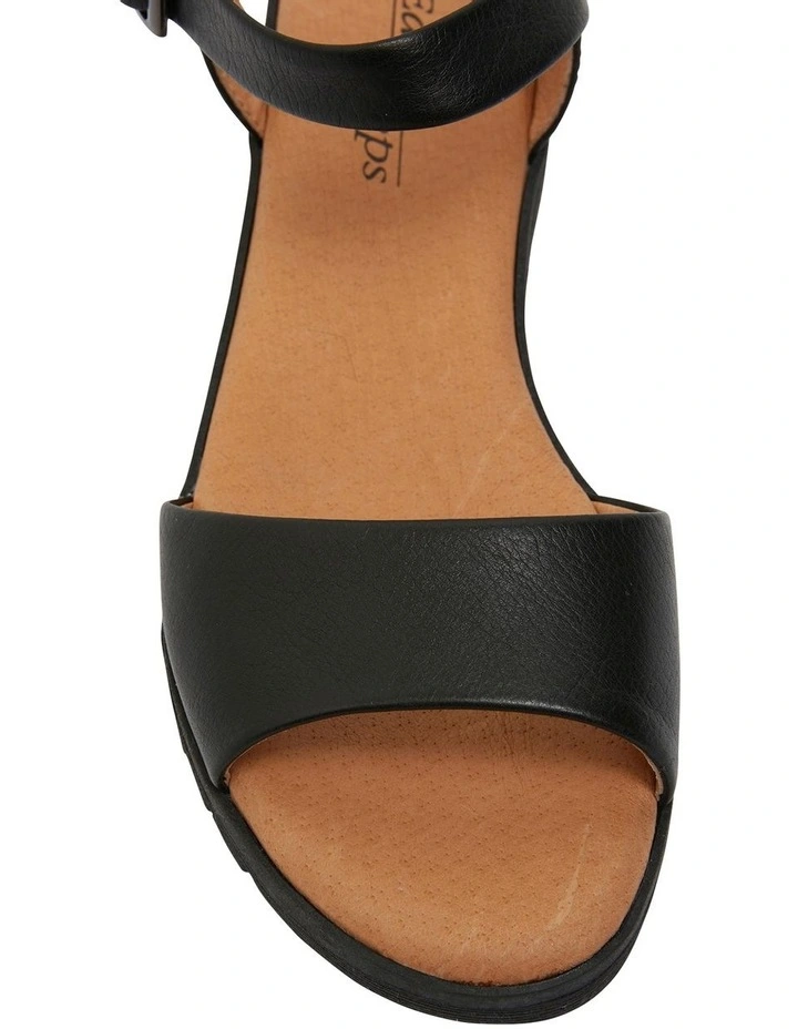 Georgie Sandals In Black Leather 7 Georgie Sandals In Black Leather - Image 7
