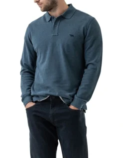 Long Sleeve Gunn Polo Dark Teal