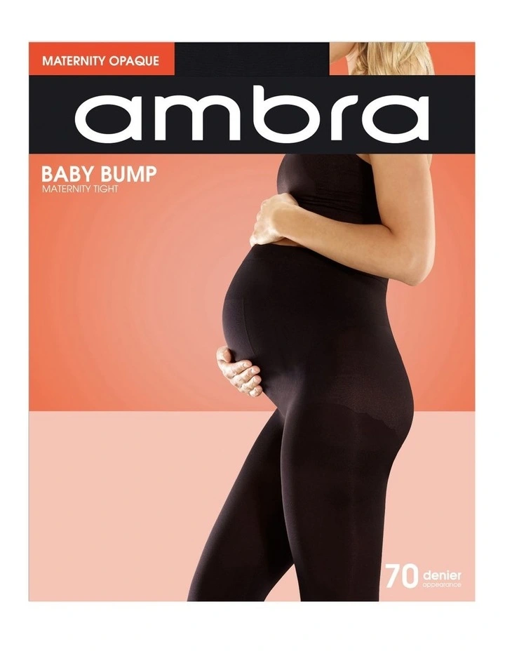 Baby Bump Opaque Maternity Tight Black 1 Baby Bump Opaque Maternity Tight Black