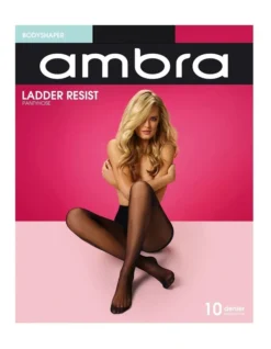 Ladder Resist Bodyshaper Pantyhose Black