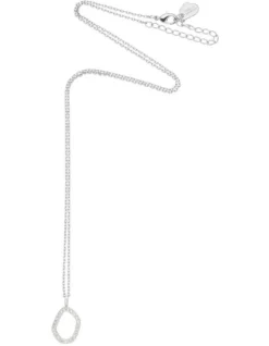 Estella Bartlett Pave Set Organic Circle Silver Necklace -Myer Clothing Shop 831616570 3 720x928