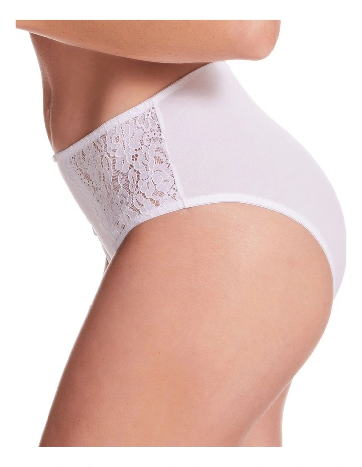 KAYSER Lace Stretch Cotton Full Brief White 4 KAYSER Lace Stretch Cotton Full Brief White - Image 4