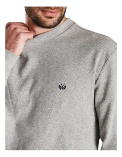 Long Sleeve Waffle Top Grey -Myer Clothing Shop 831814750 3 720x928