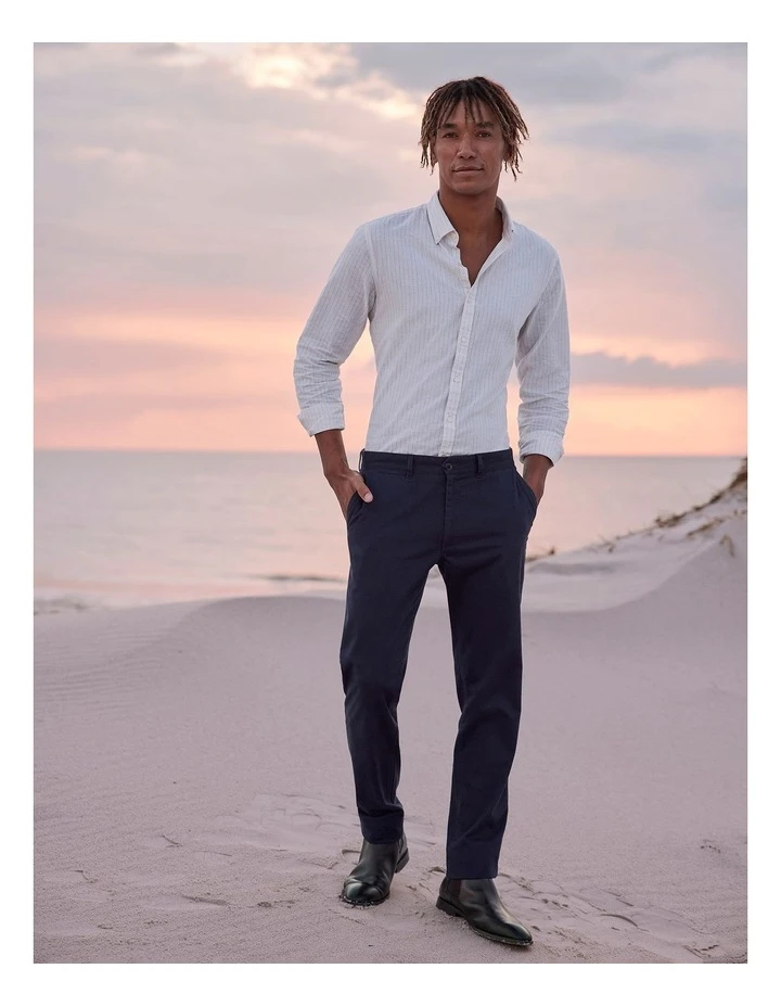 Calvin Klein Sateen Stretch X-Slim Chino Pant Navy 2 Calvin Klein Sateen Stretch X-Slim Chino Pant Navy - Image 2