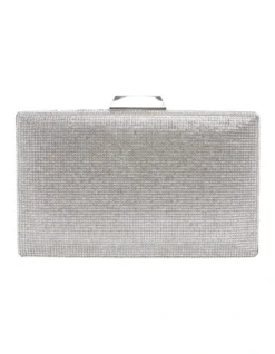 Desyre Clutch Bag In Silver