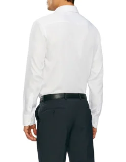 Van Heusen Wash'N'Wear Plain Slim Long Sleeve Business Shirt White -Myer Clothing Shop 833135140 3 720x928