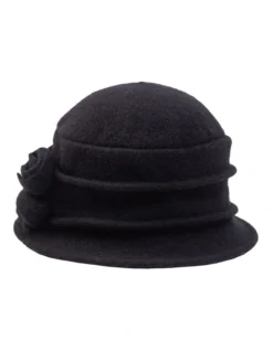 Classic Wool Cloche Hat In Black GHCS010M