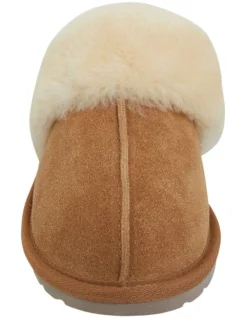 Peggy Chestnut Suede Slippers -Myer Clothing Shop 836358400 3 720x928