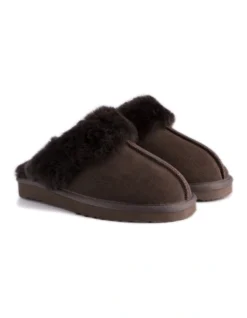 Unisex Sheepskin Wool Sydney Slippers Chocolate -Myer Clothing Shop 837292240 6 720x928