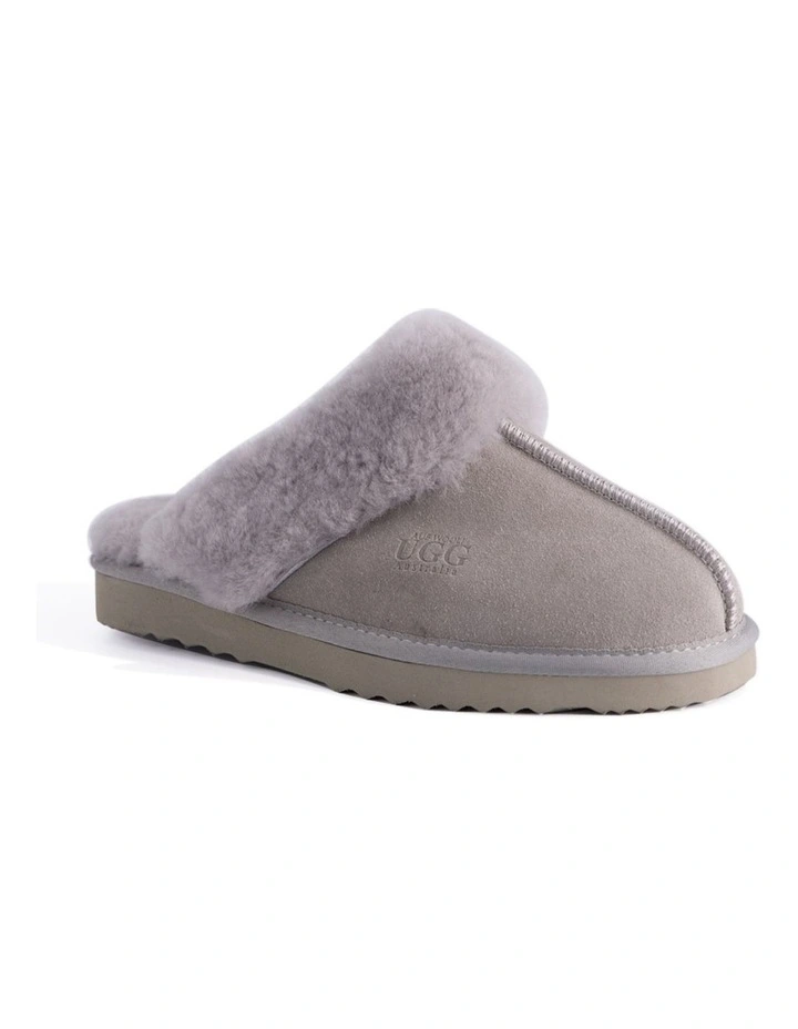 Unisex Sheepskin Wool Sydney Slippers Light Grey 1 Unisex Sheepskin Wool Sydney Slippers Light Grey