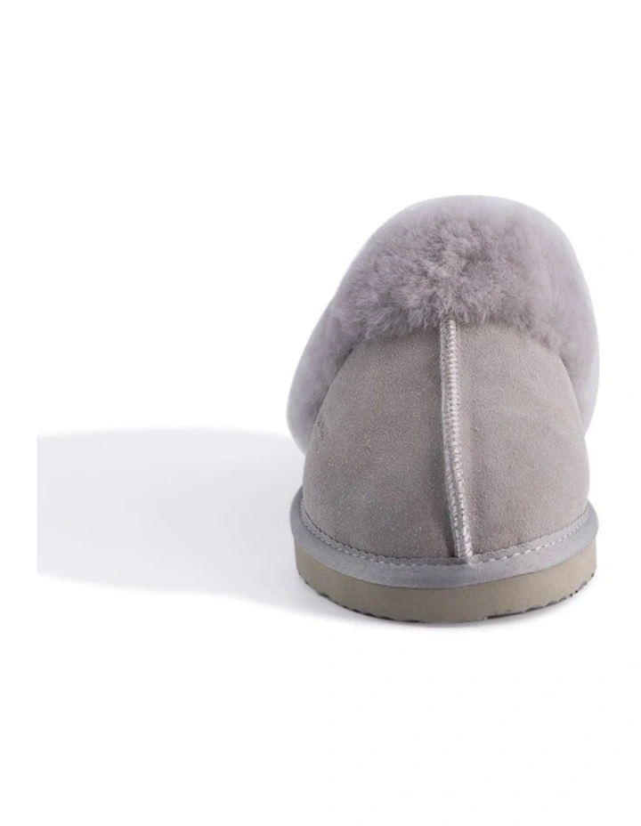 Unisex Sheepskin Wool Sydney Slippers Light Grey 5 Unisex Sheepskin Wool Sydney Slippers Light Grey - Image 5