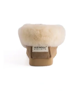 Hand Stitched Womens Sheepskin Moccasin Chestnut/Tan 10 Hand Stitched Womens Sheepskin Moccasin Chestnut/Tan -Myer Clothing Shop 837292600 4 720x928