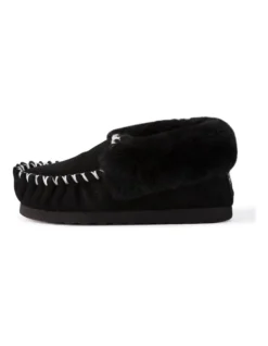 Hand Stitched Womens Sheepskin Moccasin Black -Myer Clothing Shop 837292690 5 720x928