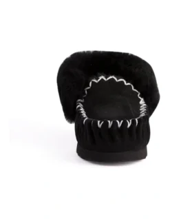 Hand Stitched Womens Sheepskin Moccasin Black -Myer Clothing Shop 837292690 6 720x928