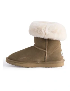 Mid Calf Sheepskin Boot Chestnut/Tan -Myer Clothing Shop 837293410 5 720x928