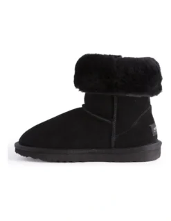 Mid Calf Sheepskin Boot Black -Myer Clothing Shop 837293770 4 720x928