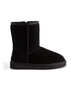 Mid Calf Sheepskin Boot Black -Myer Clothing Shop 837293770 7 720x928