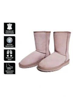Mid Calf Sheepskin Boot Pale Pink -Myer Clothing Shop 837293860 6 720x928