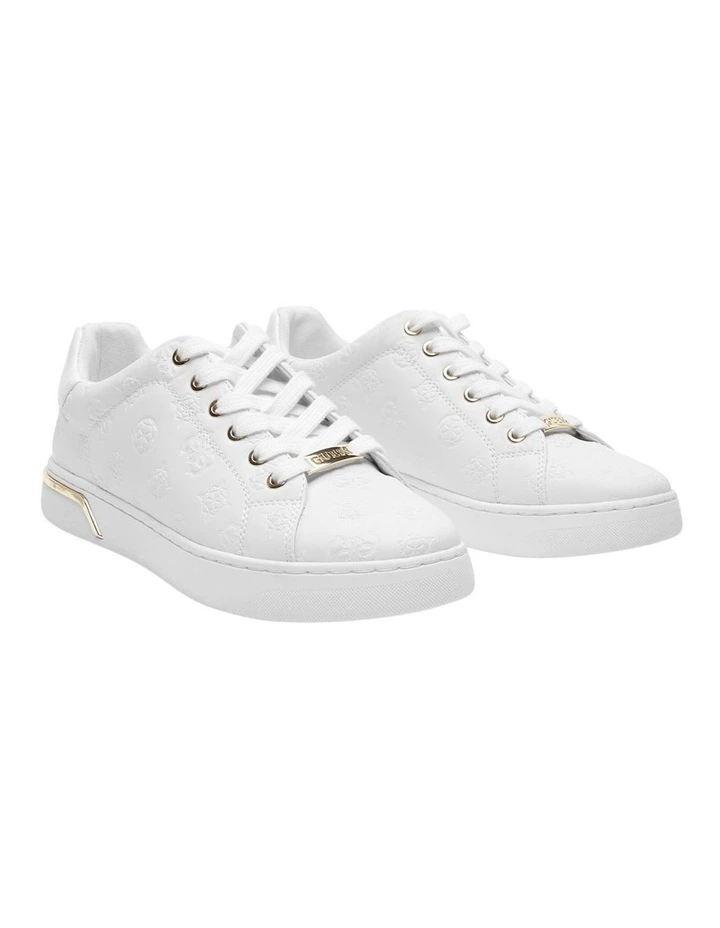 Guess Rollin White Lace-Up Sneaker 2 Guess Rollin White Lace-Up Sneaker - Image 2