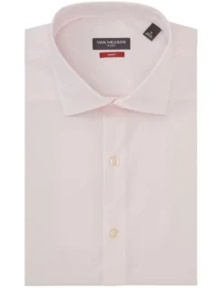 Van Heusen Plain Cotton Stretch Long Sleeve Business Shirt Pink 6 Van Heusen Plain Cotton Stretch Long Sleeve Business Shirt Pink -Myer Clothing Shop 840306790 3 720x928