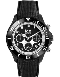 Ice-Watch Ice Dune Large Black Silicone Chronograph Watch