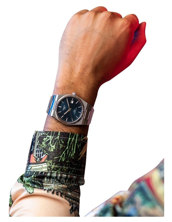 Tissot PRX Powermatic 80 T1374071104100 Automatic Watch In Blue 2 Tissot PRX Powermatic 80 T1374071104100 Automatic Watch In Blue - Image 2