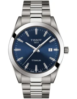 Tissot Gentleman Titanium T1274104404100 Watch In Blue