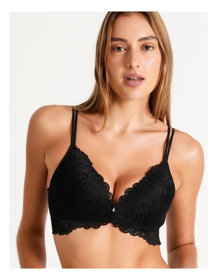 Chloe & Lola Lace Wirefree Contour Bra Black 2 Chloe & Lola Lace Wirefree Contour Bra Black - Image 2