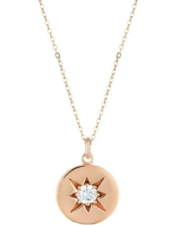 Stellar Lights Pendant Rose Gold Necklace