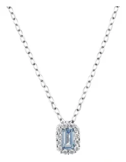 Paris Aquamarine Pendant Silver Necklace