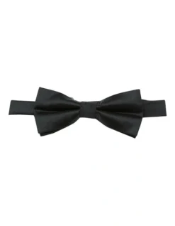 Oxford Plain Silk Twill Black Bow Tie