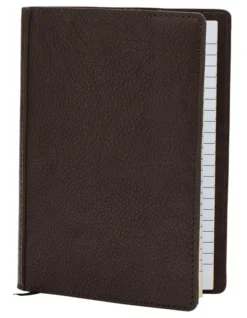 Oxford Miller Leather Notebook In Chocolate