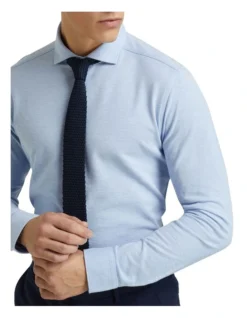 Oxford Pique Knitted Shirt In Sky 9 Oxford Pique Knitted Shirt In Sky -Myer Clothing Shop 843321970 4 720x928