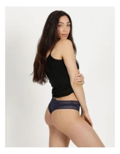 SOHO Smooth Lace G-String Brief In Navy -Myer Clothing Shop 843917140 843988870 6 720x928