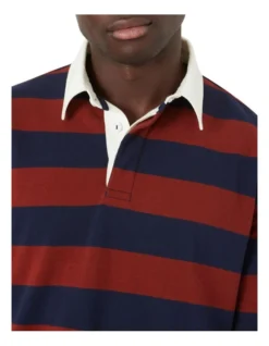 Lockey Stripe Long Sleeve Rugby Polo In Navy Multi 6 Lockey Stripe Long Sleeve Rugby Polo In Navy Multi -Myer Clothing Shop 844359130 3 720x928