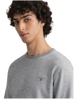 Gant Original Crew Neck Sweat In Grey 6 Gant Original Crew Neck Sweat In Grey -Myer Clothing Shop 844750630 957030580 3 720x928
