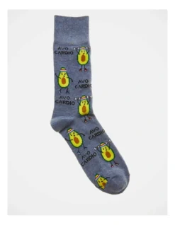 1 Pair Avo Cardio Crew Length Socks In Blue