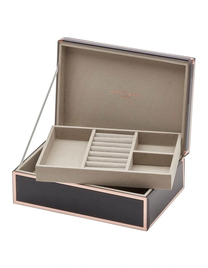 Sara Black Large Jewellery Box 1 Sara Black Large Jewellery Box