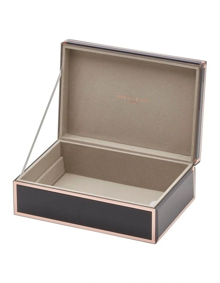 Sara Black Large Jewellery Box 4 Sara Black Large Jewellery Box - Image 4