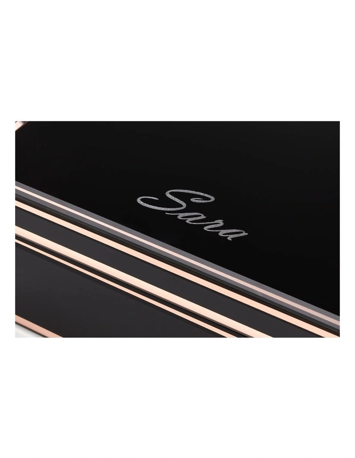 Sara Black Large Jewellery Box 6 Sara Black Large Jewellery Box - Image 6