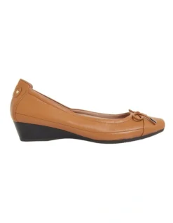 Shannon Heeled Shoes In Tan Leather