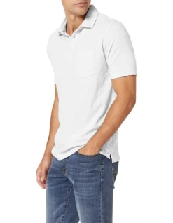 Hayes Slub Cotton Polo White