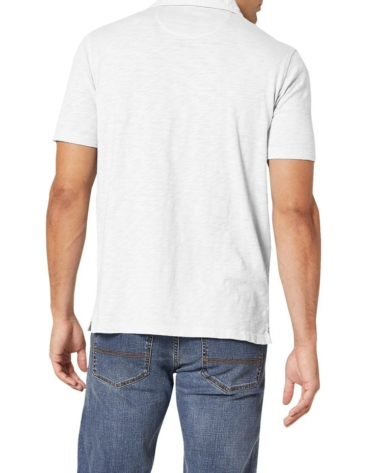 Hayes Slub Cotton Polo White 2 Hayes Slub Cotton Polo White - Image 2