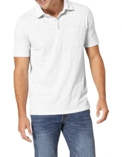 Hayes Slub Cotton Polo White 8 Hayes Slub Cotton Polo White -Myer Clothing Shop 848740150 4 720x928