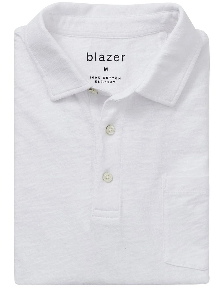 Hayes Slub Cotton Polo White 5 Hayes Slub Cotton Polo White - Image 5