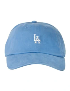 AMERICAN NEEDLE Destination Los Angeles Raglan Washed Royal Cap In Blue